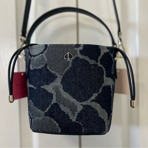 Kate Spade Denim Crossbody Small Bucket Bag, NWT